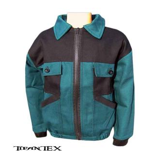 TifanTEX Bunda NIKA-JR2805 detská, zeleno/čierna