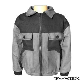 TifanTEX Bunda NIKA-JR2807 detská, sivo/čierna