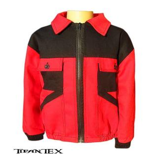TifanTEX Bunda NIKA-JR2808 detská, červeno/čierna