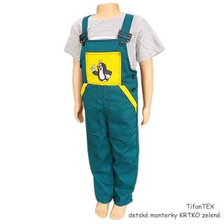TifanTEX detské montérky NIKA-KRT2813 zeleno/žlté