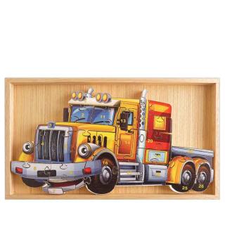 TifanTEX Drevené puzzle Kamión 26ks