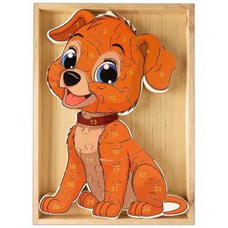 TifanTEX Drevené puzzle Psík 26ks