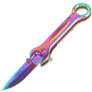 TifanTEX nôž s klipom 4116E6 Helper 19cm, dúhový