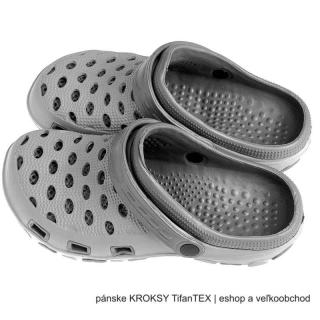TifanTEX pánske kroksy 1151E4 sivé