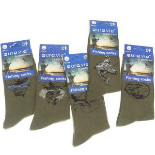 TifanTEX Ponožky Fish 0723E3 zelené 5 párov