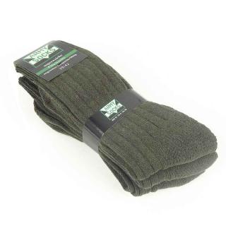 TifanTEX Ponožky hrubé 0725E5 zelené 3 páry