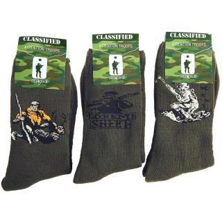 TifanTEX ponožky pánske 0716E6 froté zelené 3 páry