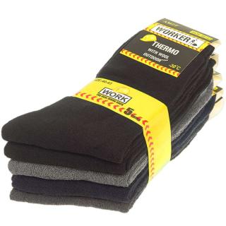 TifanTEX ponožky pánske Cotton work 0728E6 tmavé 5 párov