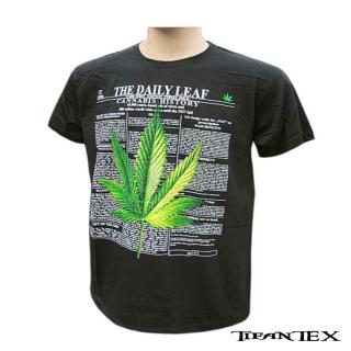 Tričko CANNABIS HISTORY (čierne tričko s motívom)