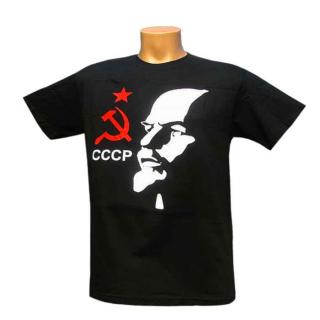 Tričko CCCP Lenin čierne (ruské tričko so sovietskym znakom a Leninom)