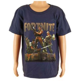 Tričko Fortnite detské modré (tričko s krátkym rukávom  pre deti s námetom počítačovej hry)