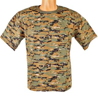 Tričko maskáčové DIGITAL khaki (pánske maskáčové tričko)