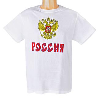 Tričko Russia biele (tričko s ruským znakom)