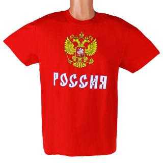 Tričko Russia červené (tričko s ruským znakom)