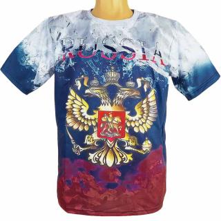 Tričko Russia Znak (Ruské tričko pre mužov - materiál: 100% polyester)
