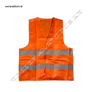 Vesta detská výstražná oranžová (reflexná vesta pre deti signálna)