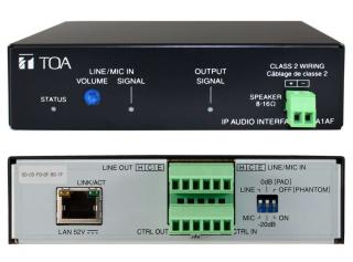 IP audio interface TOA IP-A1AF (IP audio interface so zosilňovačom 15W)