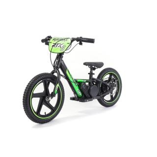 Beneo Detské elektrické odrážadlo RIRIBIKE RTX6 24V (16”), zelené (Lítiová batéria, 250W Motor, Kotúčová brzda, Nastaviteľné mäkké PU sedadlo)