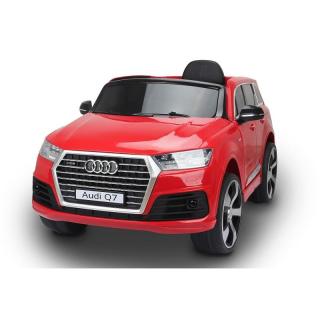 Beneo Elektrické autíčko Audi Q7, červená, EVA kolesá, Jednomiestne sedadlo, 12V, 2,4 GHz DO, 2XMOTOR, USB, SD karta, ORGINAL licencia