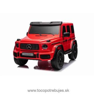 Beneo Elektrické autíčko Mercedes-Benz G63 AMG 4x4² Dvojmiestne 12V, červená (MP3 Prehrávač s USB/AUX vstupom, Pohon 4x4, Batéria 12V14Ah, EVA kolesá s odpružením, Koženkové sedadlá, Diaľkový ovládač, Licencované)