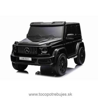 Beneo Elektrické autíčko Mercedes-Benz G63 AMG 4x4² Dvojmiestne 12V, čierna (MP3 Prehrávač s USB/AUX vstupom, Pohon 4x4, Batéria 12V14Ah, EVA kolesá s odpružením, Koženkové sedadlá, Diaľkový ovládač, Licencované)