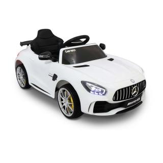 Beneo Elektrické autíčko Mercedes-Benz GTR, 12V, 2,4 GHz dialkové ovládanie, odpruženie, otváravé dvere, biele