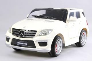 Beneo elektrické autíčko Mercedes Benz ML63 AMG čalúnené sedadlo 12V biela