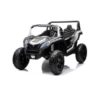 Beneo Elektrické autíčko UTV XXL 24V, dvojmiestne, výkonný motor s diferenciálom, biela (Nafukovacie gumené kolesá, odpružené zadné nápravy, kotúčová brzda, čalúnené sedadlo, nastaviteľný volant, bluetooth, MP3 prehrávač so vstupom USB/SD)