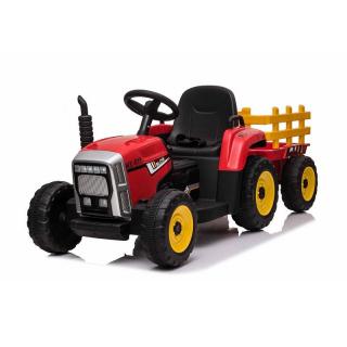 Beneo Elektrický Traktor WORKERS s vlečkou, červený