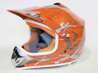 Detská Moto Helma Nitro, oranžová