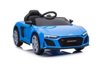 Elektrické auto Audi R8 Spyder A300 NOVÝ typ, modré (napájané batériou, otváracie dvere, plastové sedadlo, motor 2 x 25 W, batéria 12 V, diaľkové ovládanie 2,4 GHz, plynulý štart, prehrávač MP3, EVA kolesá)