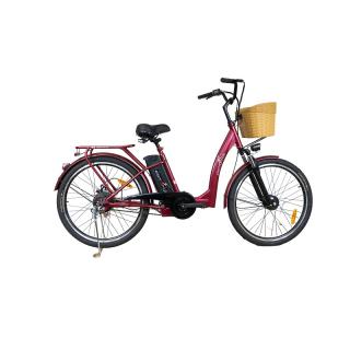 Elektrický bicykel, TORNADO TRD020 250W, bordová matná, 2022