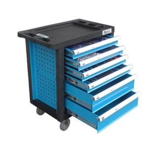 Geko G10831 SKRIŇA NA NÁRADIE pojazdný vozík s náradím 245 ks (Vozík s náradím 6 zásuviek / 2 prázdne)