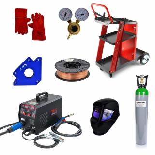 Invertorová zváračka RED TECHNIC RTMSTF0086 Migomat MIG MAG MMA TIG LIFT 220A Synergy + SADA