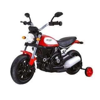 Joko Elektrická motorka s nafukovacími kolesami Street Bob, MP3, USB, červená