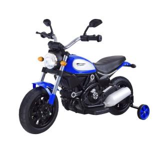 Joko Elektrická motorka s nafukovacími kolesami Street Bob, MP3, USB, modrá
