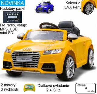 Joko Elektrické autíčko AUDI TT ROADSTER, 2x45W motor, žlté PA0143 ZO