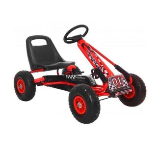Joko Šľapacia motokára na pedály Formula s voľnobehom, nafukovacie kolesá, červená