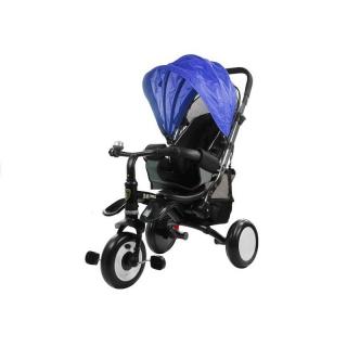 Leanbike Detská trojkolka PRO400, nastaviteľné operadlo, EVA kolesá, modrá