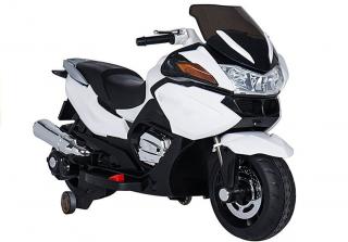 LeanToys  Elektrická motorka HZB-118, 12 V, EVA mäkké kolesá, biela l2511