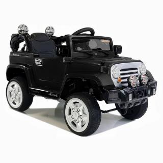 LeanToys Elektrické autíčko JEEP JJ245 - čierny, 2x45W, predné LED svetlá, MP3, 2.4GHz DO