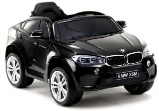 LeanToys L3288 Elektrické autíčko BMW X6 - lakované čierne, 2x45W, predné LED svetlá, USB, MP3