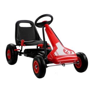 LeanToys l3829  LeanToys Šľapacia motokára Speed, nafukovacie kolesá, voľnobeh, červená