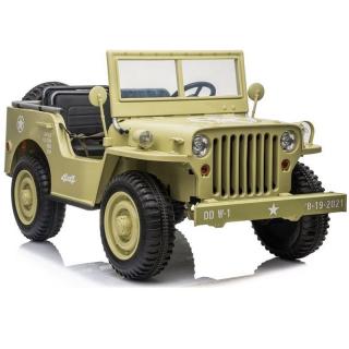 LeaToys l7455 Elektrické autíčko JEEP Willys 4x45W motor, zelená