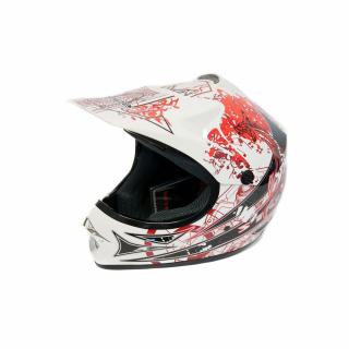 Motocrossová prilba HEIPE H2 STORM, biela