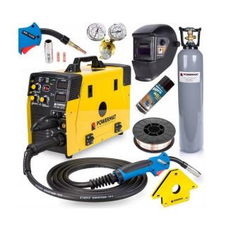 Powermat PM-IMG-220T INVERTOROVÁ ZVÁRAČKA zvárací invertor migomat 220A MIG/ MAG/TIG/MMA + fľaša