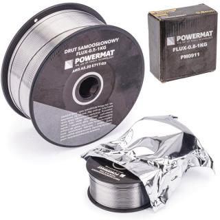 Zvárací drôt trubičkový 0,8 mm FLUX-0,8-1 KG - POWERMAT PM0911
