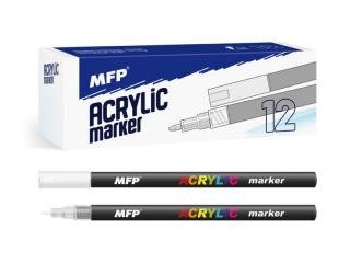 akrylový popisovač 1mm  - biely 6410836