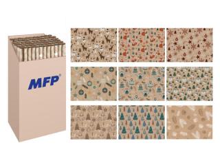 baliaci papier vianočný rolky KRAFT 2x100x70 MIX 5811759