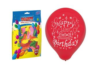 balónik M štandard 23cm Happy Birthday mix 8000131